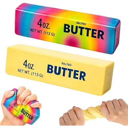 Squishy butter stressball 2er - butter,