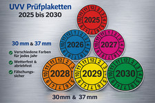 UVV Prüfplakette