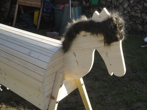 Holzpferd voltigierpferd - holzpferd,
