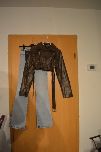 Kunstleder cropped belted - cropped,