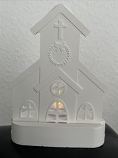 Handmade Weihnachten Dekoration Keraflott Set Kirche Haus Mit Teelicht Halter