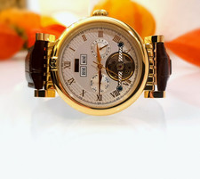 Portas PS12I-2L34-01 Automatik Uhr 35 Jewels 42mm 5ATM Perlmutt/Silber Leder Top