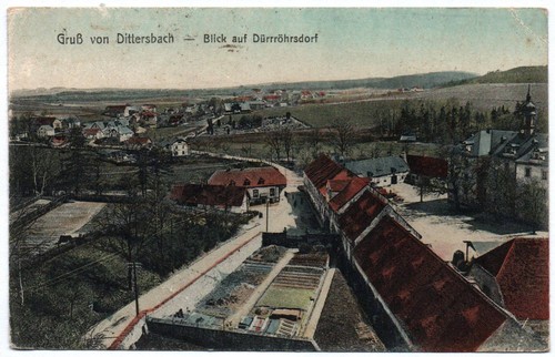Gruß aus dittersbach blick - ak,
