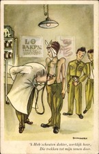 Künstler Ak Baumgarten, Mann beim Arzt, Stethoskop, 'k Heb... - 4495353