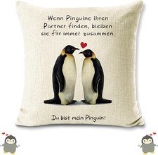 Pinguin Kissenbezug - Geschenk