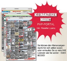 (Klein-) Anzeigenmarkt - PHP-Portal inklusive Master Reseller Lizenz
