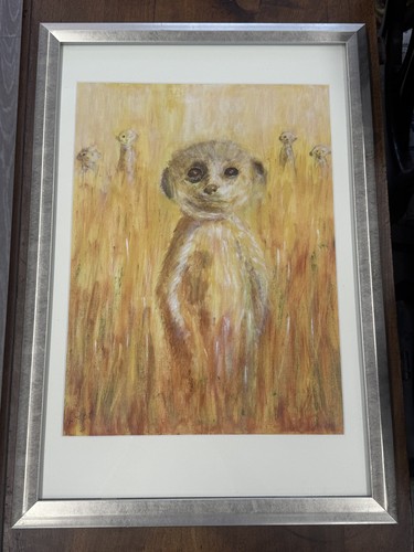 ölgemälde erdmännchen tiere - erdmännchen,