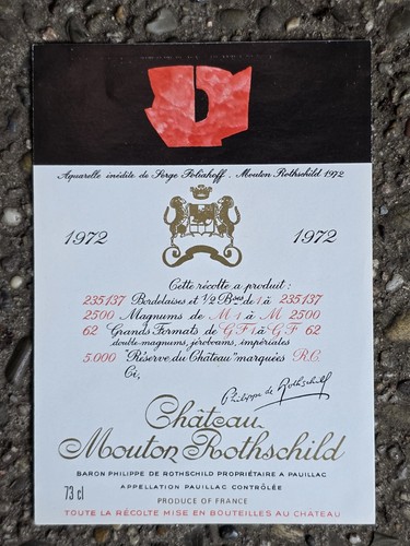 Etikett chateau mouton - etikett,