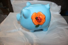 Spardose sparschwein blau - blau, mit