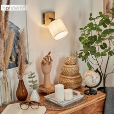 Wand Lampe Holz/Stoff modern