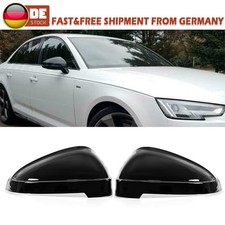 Paar Schwarz Spiegelkappen Gehäuse Für Audi A4 B9 8W S4 A5 F5 mit SideAssist DE