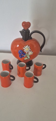 Vintage set flasche herz - set,