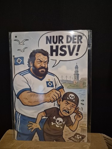 Blechschild nur der hsv - blechschild,