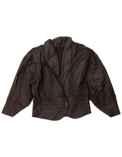 Vintage Damen Crop Lederjacke