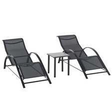 Sonnenliege mit tisch 3er - sonnenliege, tisch,