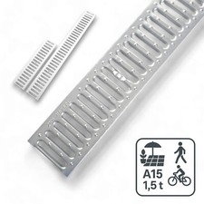 Stahl Abdeckrost 50 cm 100 cm verzinkt Stegrost A15 (bis 1,5t)