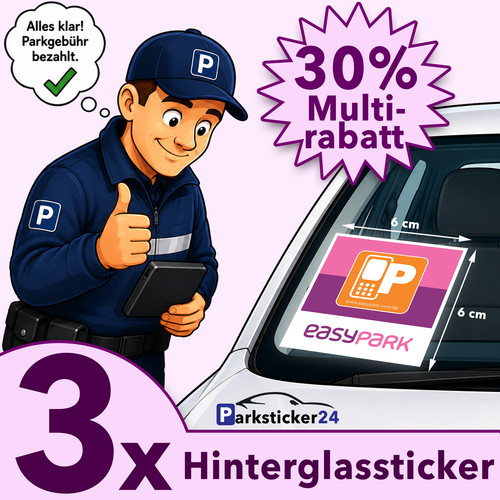 Easypark aufkleber vignette - 3x,