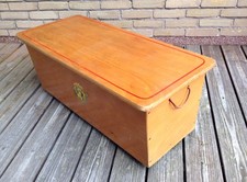 Spielzeugtruhe Holztruhe Spielzeugkiste Kindersitzbank 50er 60er Vintage