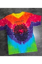 Buntes Tie-Dye Löwen T-Shirt