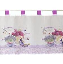 Scheibengardine Kurzgardine Weiß Bistrogardine Lavendel Gardine Panneau 45x150