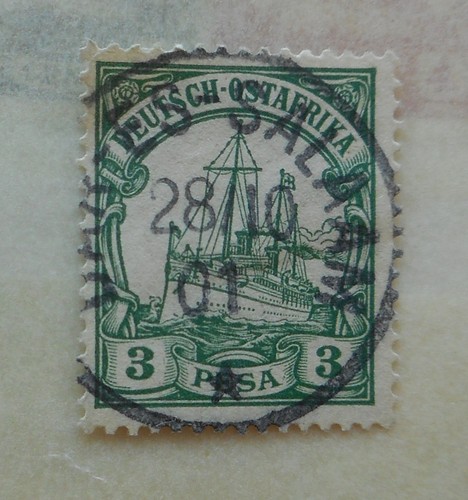 Briefmarke deutsch ostafrika - briefmarke, 3