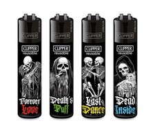Clipper Feuerzeug 4er Set FFX Skulls