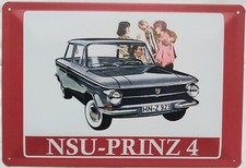 Blechschild 20x30 NSU Prinz