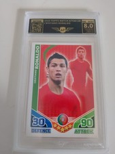Cristiano Ronaldo Topps Match Attax WM 2010 Karte Psa 8