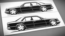 Mercedes W124 Sticker