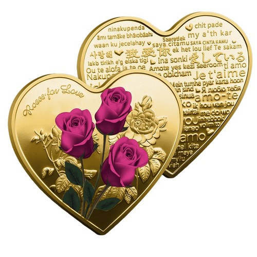 Medaille herzform pink - medaille,