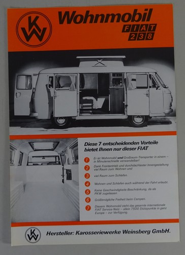 Prospektblatt weinsberg fiat - prospektblatt, /