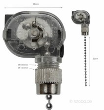 Zugschalter mit Kette Kugelkette, Ein-Aus Schalter, Lampenschalter 6 Farben #ZGS