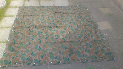 Zeltbahn blumentarn nva ddr - blumentarn,