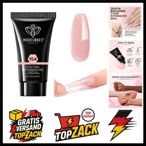 Modelones poly gel nude 50ml - poly,