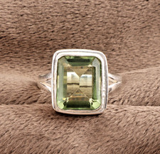 Grüner Amethyst Edelstein 925