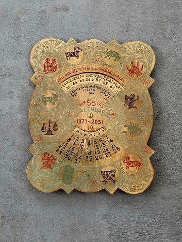 Vintage jahre kalender - 55,