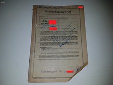 Fahrzeugbrief KFZ Brief 1956
