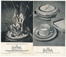 Rosenthal Porzellan Klapp-Prospekt - Service "Helena" Prof. von Wersin 1930er