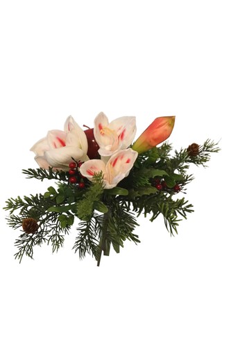 Kunstblumenstrauß flach 40cm - kunstblumenstrauß,