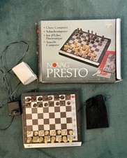 Vintage Schachcomputer, Novag Presto mit Figuren, Netzteil, OVP, ohne Anleitung