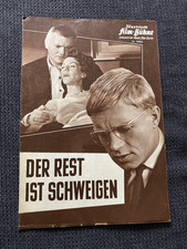 Filmplakat Filmprogramm ORIGINAL 50er "Der Rest ist Schweigen" Hardy Krüger