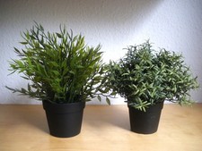 2 IKEA FEJKA Topfpflanze künstlich Kunstpflanze Kunstblume Zimmerbambus Rosmarin
