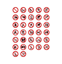 Aufkleber Verbotszeichen Schild Verbot Zeichen DIN 4844-2 ISO 7010