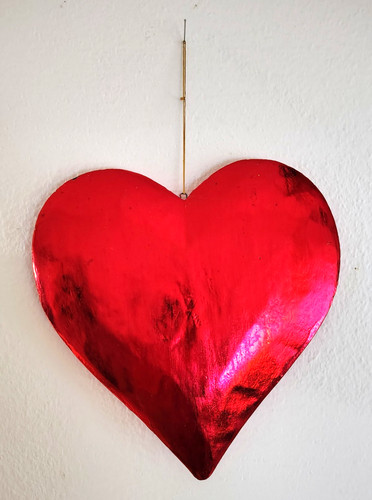 Holz herz rot - herz, -rot-