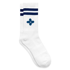 Blaue Blume Bestickt | Frühlingsblühte Tennissocken