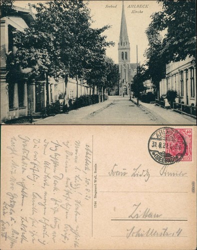 Ansichtskarte ahlbeck - ansichtskarte, (usedom)