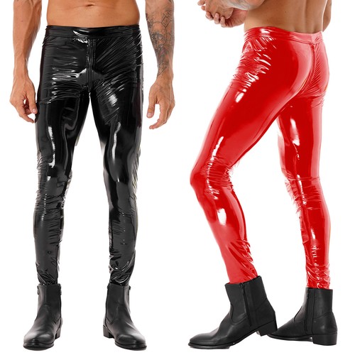 Herren wetlook hose leder - de,