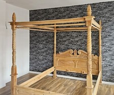 Himmelbett holzbett - ,