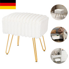 Schminkhocker Stuhl mit Stauraum quadratischer Hocker aus Samt moderner DHL