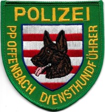 Polizei OFFENBACH - HESSEN 80er Diensthundeführer K-9 DHF Abzeichen Patch - USED
